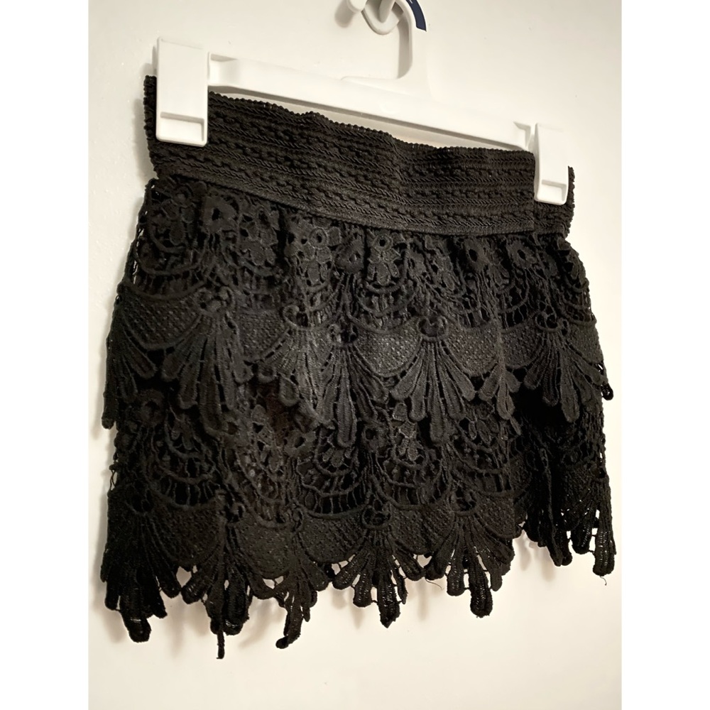 Black Lace Skirt (with short liner underneath)